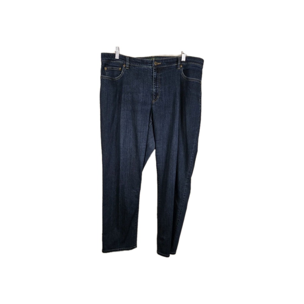 Lauren Ralph Lauren Jeans Co. Women's 20W Slim Fit Stretch Dark Wash Denim Jeans